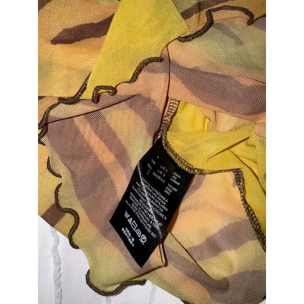 Urban Outfitters Y2K Sheer Mesh Top Women's Small Festival Indie Sleaze Rave EDC - Picture 10 of 16